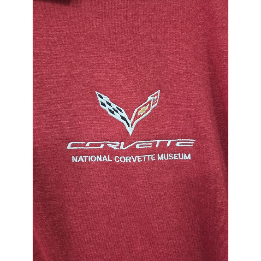 Corvette National Corvette Museum Dark Red Men's Polo 2XL - Picture 2 of 8